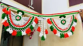 Tiranga Pari Jhallar ,  ऊन की झालर , तिरंगा परी झालर , #crafteryogita #tirangacraft