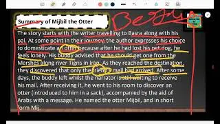 class 10th mijbil the otter one shot in 10 minutes