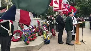 Fred Englebrecht recites the Act of Remembrance