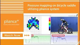 Pressure mapping on bicycle saddle