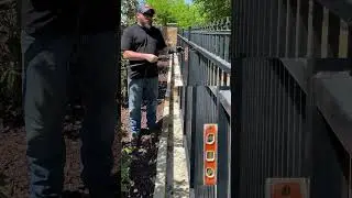 leaning wrought iron fence repair McKinney Texas #shorts #diy #ironfencerepair #ironwork