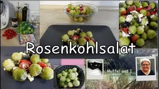 mediterraner Rosenkohlsalat mit Schafskäse, Wintersalat