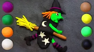 Как сделать ведьму на Хэллоуин из Play Doh своими руками 🧙‍♀️ | Глиняное творчество для детей | H...