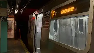 IND Queens Blvd Line: (E) Express and (F) Local Trains @ 169th Street (R160A, R160B, R179)