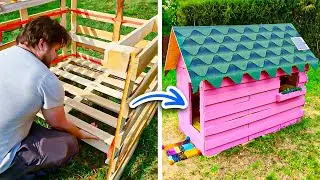 Build Your Dream Backyard House Out Of Pallets Easily!