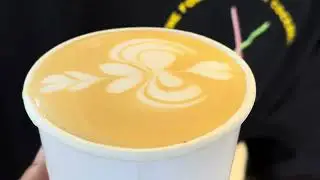How to make a  latte art Inverted tulip  in paper cup ☕️