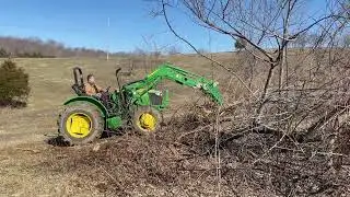 Attaching a Titan Post and Tree Puller to a John Deere 5075E Using Rear Remotes