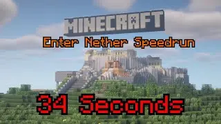 [Tied WR] Minecraft Tu14 Tutorial Enter Nether Speedrun in 34 Seconds