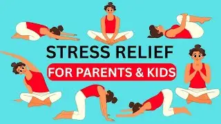 5 Min Yoga for Stress Relief 🌿 Gentle Full Body Release (Parent & Child Friendly)