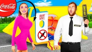 Ways to Sneak Snacks into the Plane | Funny Moments by BaRaDa Challenge