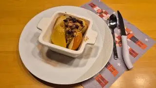 Hacke🪓 Backe🥧 Besuchen☕️ ~ Bratapfel mit Marzipan-Walnuss-Creme