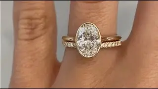 Myra & Helena - Simple 2ct Oval Diamond Wedding Ring Set
