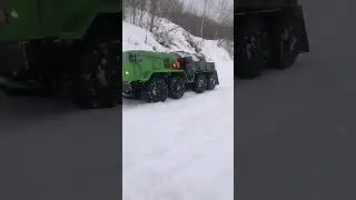 Груженный маз 537 по бездорожью