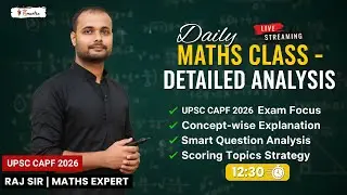 CAPF Success Formula I Class 09 : Maths by Raj Sir | YouTube Live 12:30 PM I HeMantra CAPF