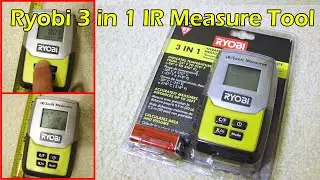 Ryobi 3 in 1 Tool - IR Thermometer / Distance  / Laser Pointer