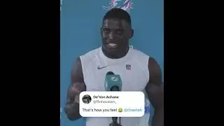 Tyreek Hill didn't hesitate when asked how the Dolphins can solve their short yardage issues 😅