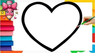 Drawing And Coloring A Rainbow Heart ❤️🌈 Drawings For Kids