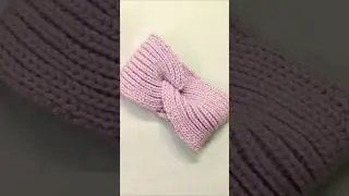 🤩Knitted twisted headband 🩵 #knitting#knit#bunai#बुनाई#knittingpattern#crochet#shorts#ytshorts#art