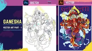 Ganesha Vector Art Part-1|| Cyborg Art|| Speed Art|| Sarviverse
