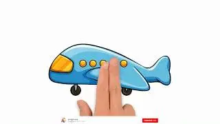 How to Draw Airplane Car for Kids | coloring pages for kids learn painting