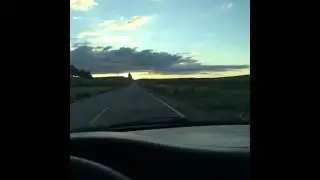 Beautiful sunset and scenery drive to work.