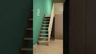 Folding & Sliding Staircase Concept. From Wall Panel to Full Stairs