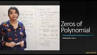 Zeros of Polynomial  || Polynomials || Class 10 Math