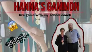 Ханна Полякова VS Илья Сафронов |Backgammon coaching&bull;Analysis&bull;1point|