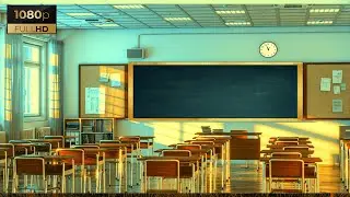 Classroom background video green screen, Class room with board time laps animation free 1080P fullHD