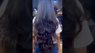 Long hair step cutting ✂️🥰 #hairstyle #hair # viral video #haircutting