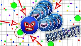 CANNONPOPSPLIT//NEW AGARIO TRICK! POPSPLITING THE WHOLE LOBBY! Agar.io Best Moments