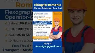 Hiring Flexographic Printing Operator for Europe Romania #job #europe #europejobs #abroadjobs