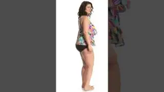 24th & Ocean Plus Size Palmia Tiered Tankini Top | SwimOutlet.com