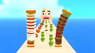 Sandwich Runner - SpeedRun All Levels Gameplay Walkthrough Android,ios New Update Ep320