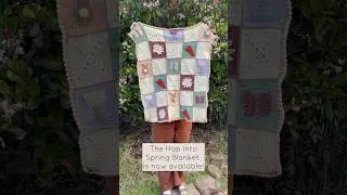 New FREE #crochetpattern the Hop Into Spring #crochetblanket! #crochet #crochettutorial