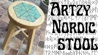 Artzy Nordic Style Backless Stool Build ASMR Woodwork