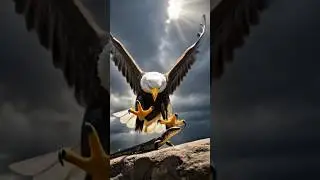 An eagle soaring high with its prey. Pure power of nature #fyp #eagle #lizard #animals