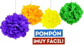 C&oacute;mo hacer Pompones de papel crep&eacute; &iexcl;Muy f&aacute;cil!