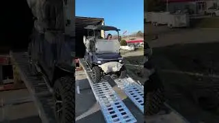 Golf cart truck unloading (feat. Blue 2025 Denago Rover XL)