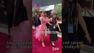 Lisa appeared at the Emmys red carpet in a pink outfit in Los Angeles today 😍 #lisa #blackpink #fyp