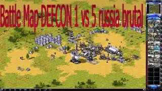 Red alert 2 Battlezone Battle Map DEFCON 1 vs 5 russia brutal Enemy