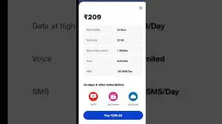 Jio ₹209 Recharge Plan All Details 🔥 | Jio ₹209 Recharge Plan All Velidity Details #shorts.