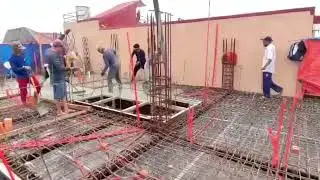Ready mix cement pouring