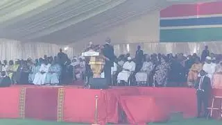 Arrival of H.E President Adama Barrow at Janjanbureh 200 bicentenary commemoration Festival
