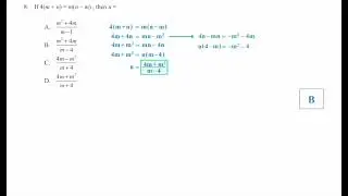 Algebraic Fractions and Formulae/Q8