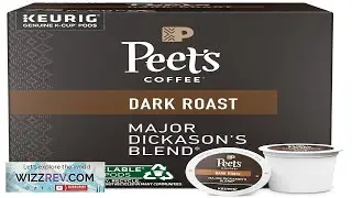 Peet's Coffee Dark Roast Keurig K Cup Pods Major Dickason's Blend 75