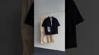 Half Sleeve Fabric Oversized Shirt and Baggy Cargo Pant ❤️&zwj;🔥 #fashion #outfit #shorts #goatfashion