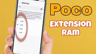 Poco Ram setting || poco extension ram || poco c71 ram plus