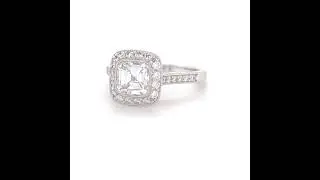 Tiffany & Co. Platinum Legacy Cushion Diamond Engagement Ring 1.92 cts GVS1