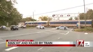 Pedestrian killed in Durham train crash